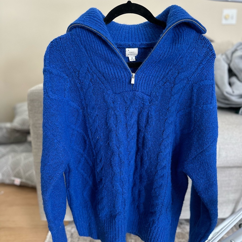 A New Day Royal Blue Half-Zip Sweater